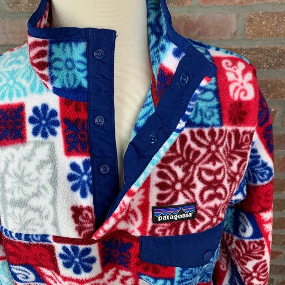 Patagonia Synchilla Floral Patchwork Pullover, S - Picture 3 of 10
